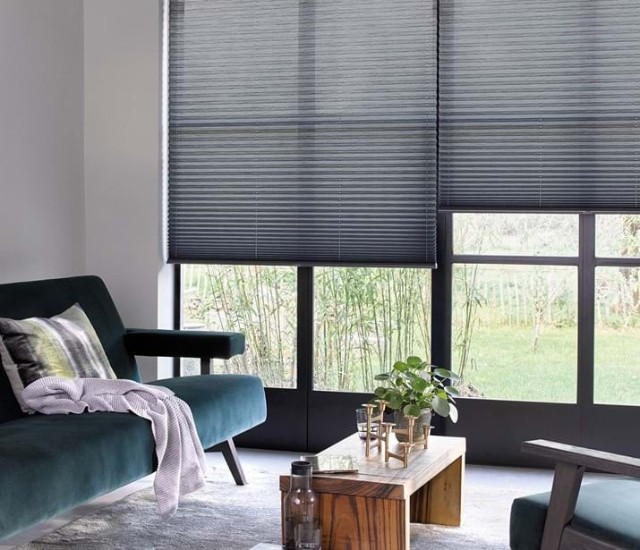 Optimize limited space with pleated shades