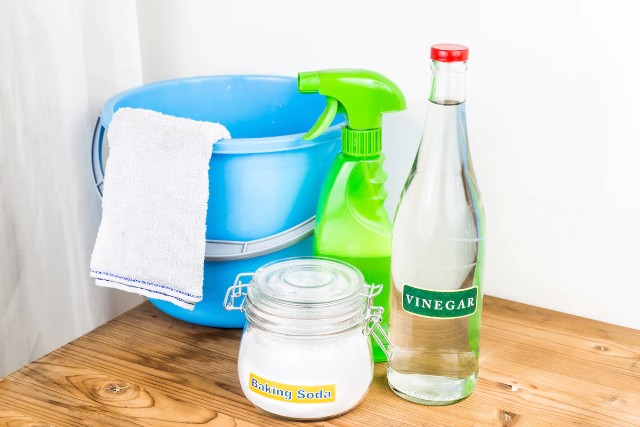 make your own by combining detergent, white vinegar, baking soda and warm water.