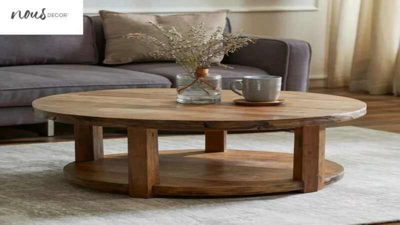 Cheap Rustic Round Coffee Table 