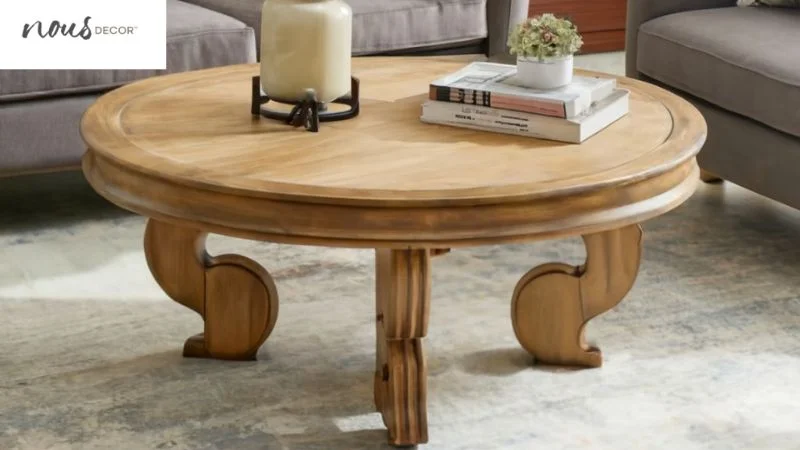 IDEALHOUSE Round Coffee Table 