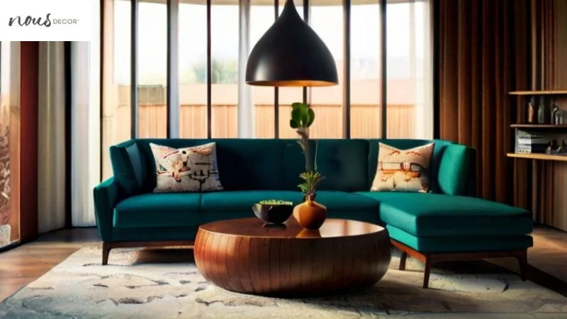 Modern Round Coffee Table in Mid-century modern Lounge