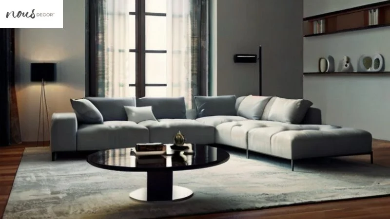 Modern Round Coffee Table in Minimalist Lounge
