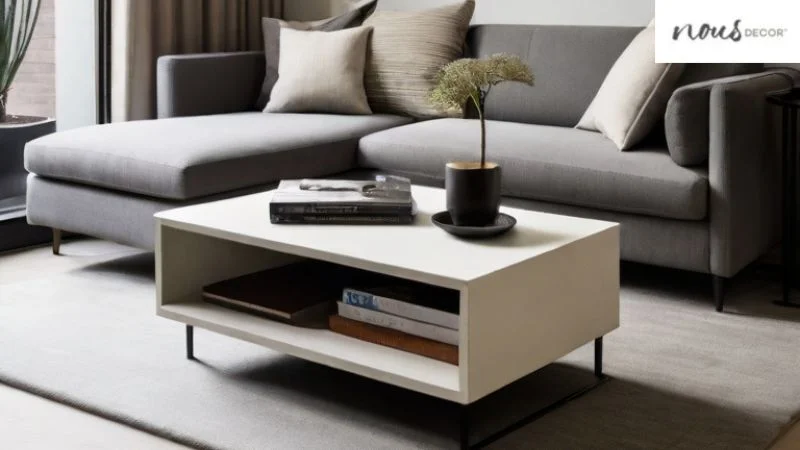 Rectangular coffee table compact living room solutions