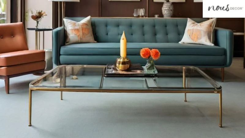 Rectangular Glass Coffee Tables Influence Mid-Century Lounge 