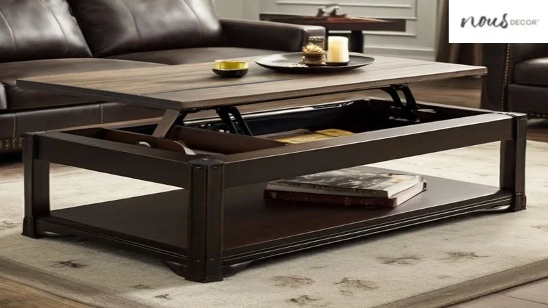 Rectangular Lift-Top Coffee Table in Lounge 