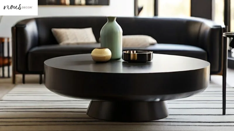 Round Coffee table in mid century modern design 