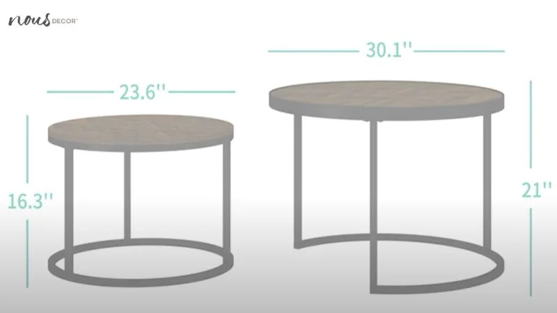Size affecting round coffee table price