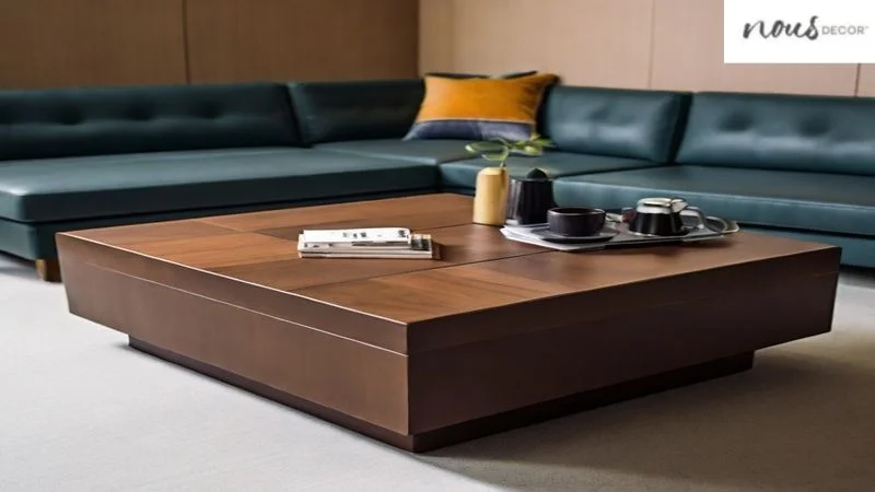 Square Coffee Table in Lounge Decor 