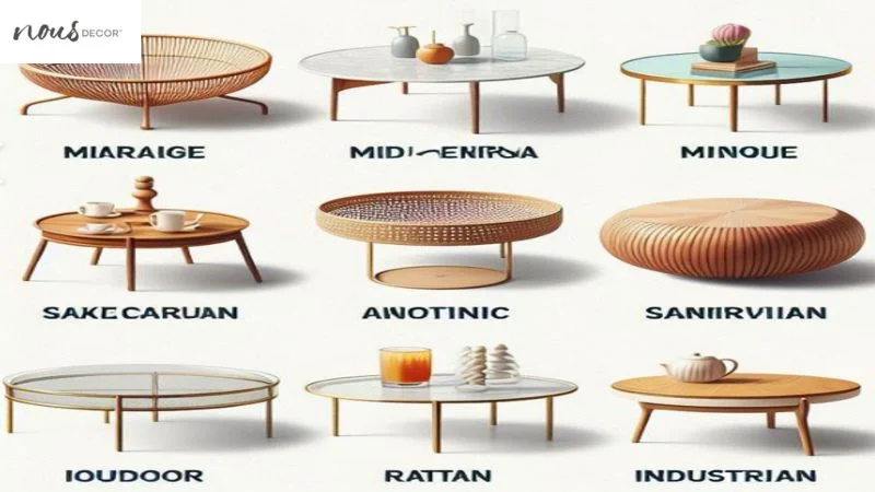 Types of round coffee table price range 