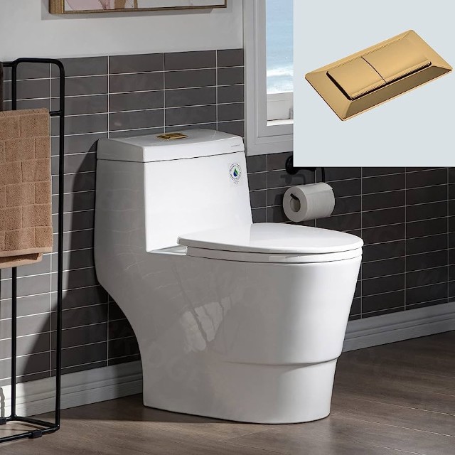Woodbridge T-0001 Dual Flush Elongated One-Piece Toilet
