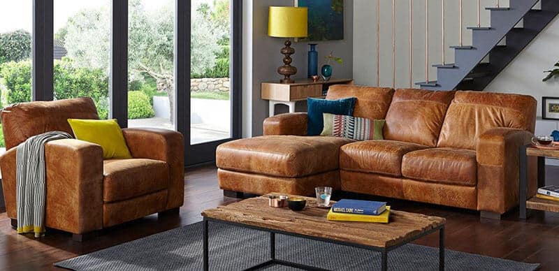 Brown Leather Sofa (1)