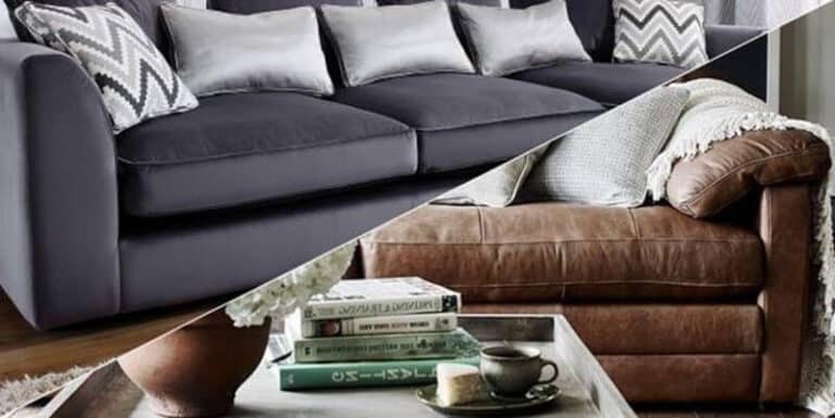 difference between leather and fabric sofa