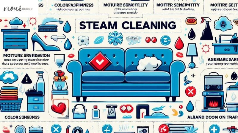Prepare before steam cleanning couch 