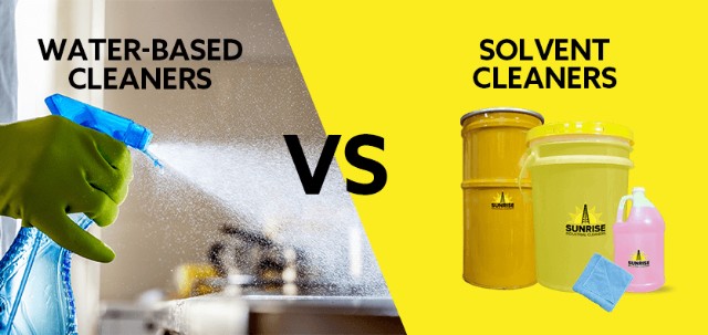 Water-based cleaners vs. solvent cleaners