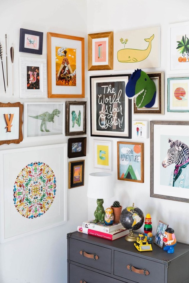 Create a Gallery Wall for Kids' Room