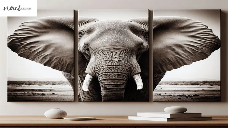 Elephant custom wall art visual impact