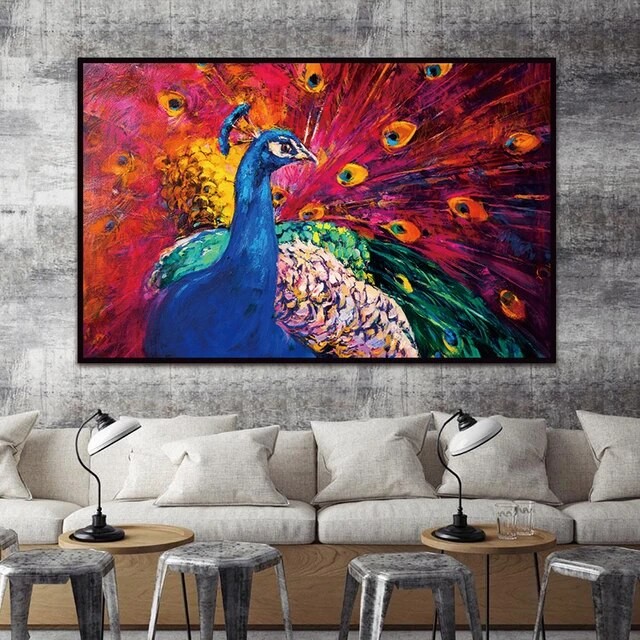 Choosing the Right Peacock Artwork: Colors & Frames