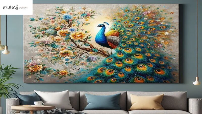 Peacock wall art 