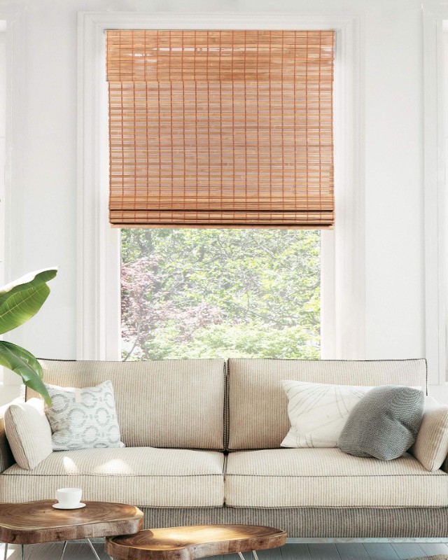 Matchstick Blinds - Window Treatment Ideas For Living Room