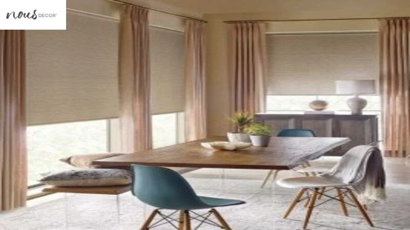 Window treatments in both manual and motorized versions 