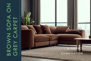 Brown Sofa On Grey Carpet – Couch Decor Guide