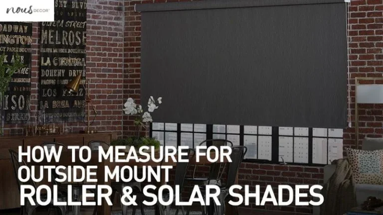 How to measure for roller shades