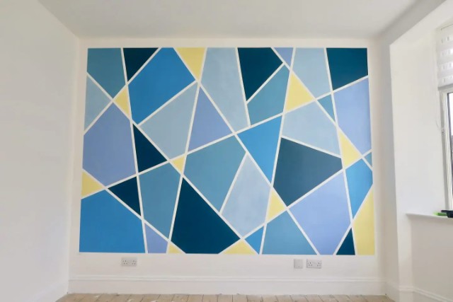 Paint A Geometric Accent Wall Pattern