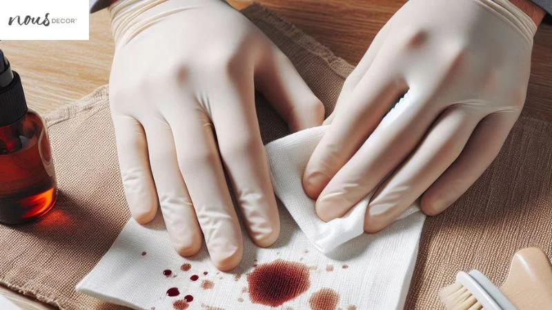 Treating stain blotting 