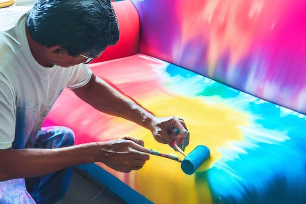 How To Paint A Fabric Sofa