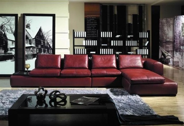 How To Decorate Around A Burgundy Leather Sofa