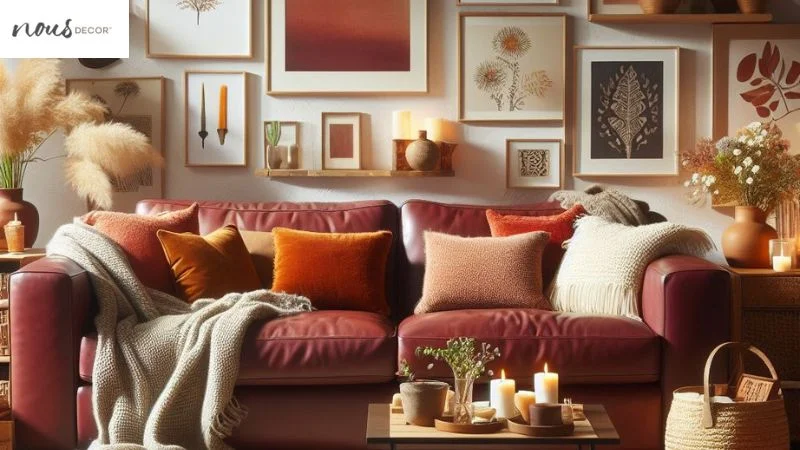 Decorate Around a Burgundy Leather Sofa