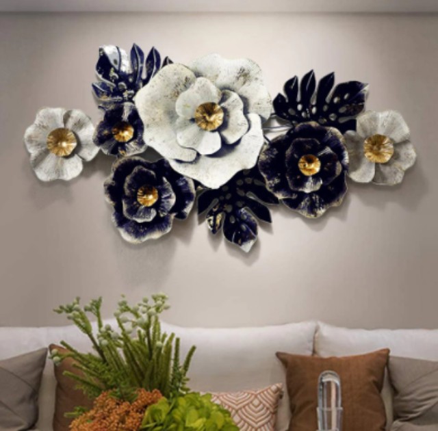 Embrace Colorful Floral Metal Wall Decor