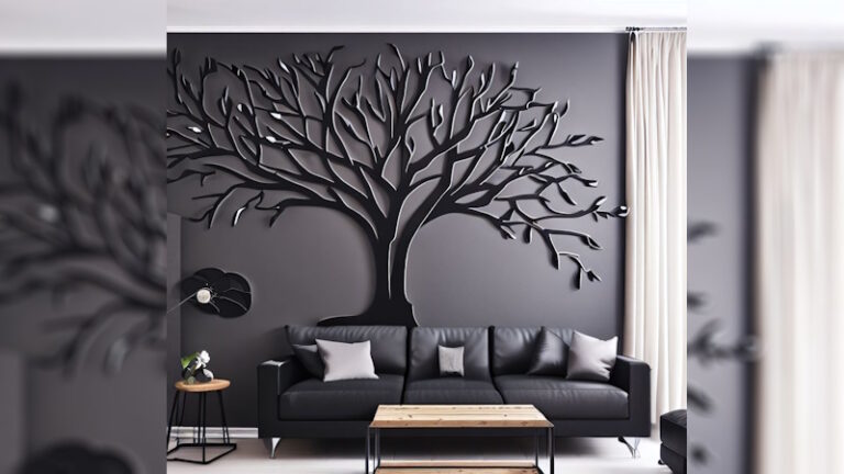 Stylish Black Metal Wall Art Decor For A Majestic Space