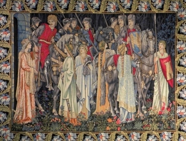 Hanging tapestries in medieval Europe