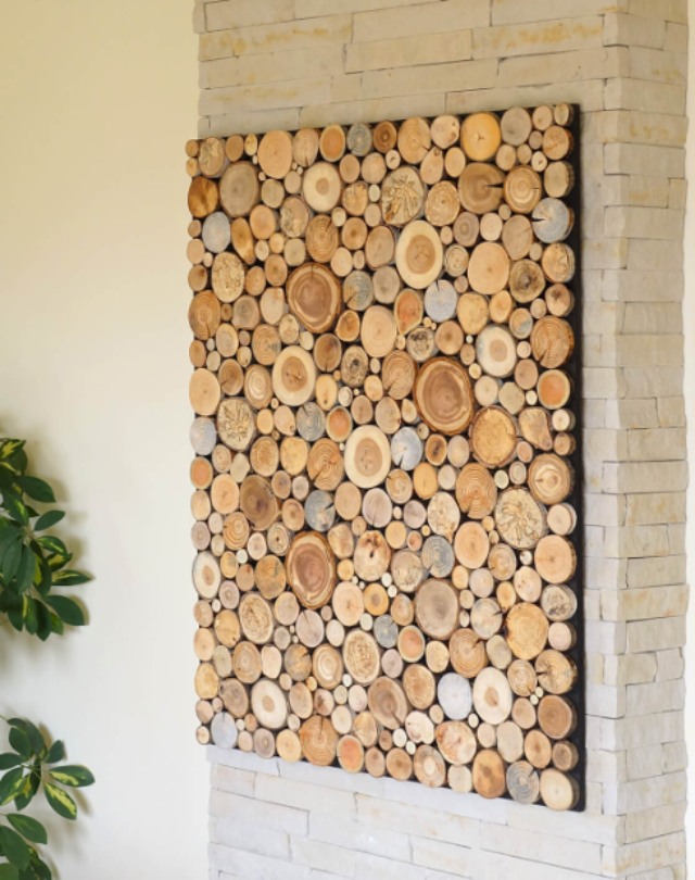 DIY Natural Wood Wall Decor