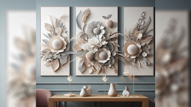 Flower Wall Decor for Dining Rooms & Kitchens