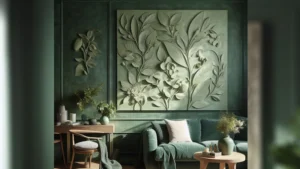 Green Plaster Wall Art To Brighten Your Home Decor