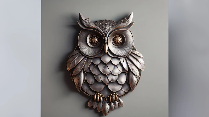 Add Personality With Metallic Owl Wall Art