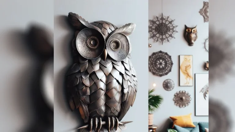 Metal Wall Art Owl Decor