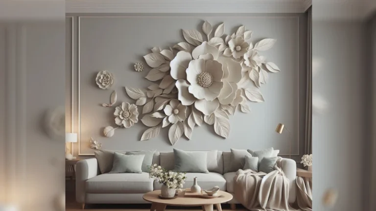 Plaster Flower Wall Art