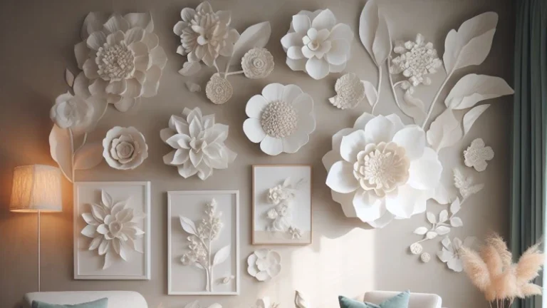 Plaster Flower Wall Art DIY