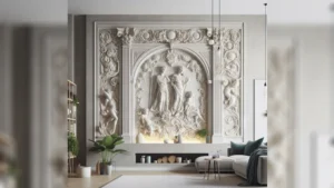 Gorgeous Plaster Wall Art For Living Room Ideas