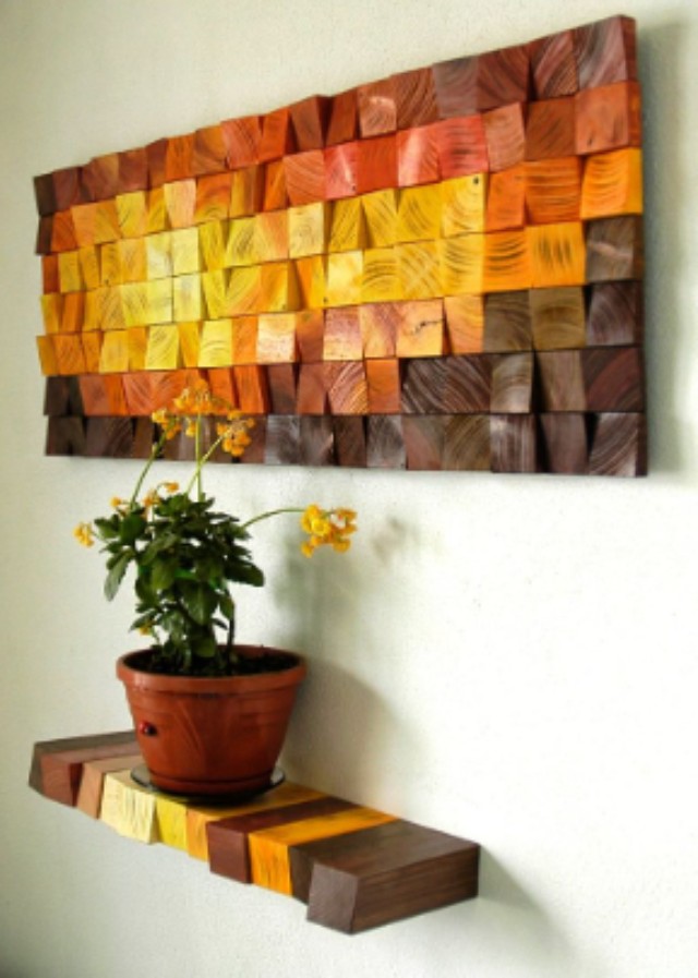 Painted Wood Wall Hanging