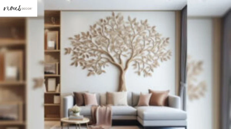 Tree art in living room 