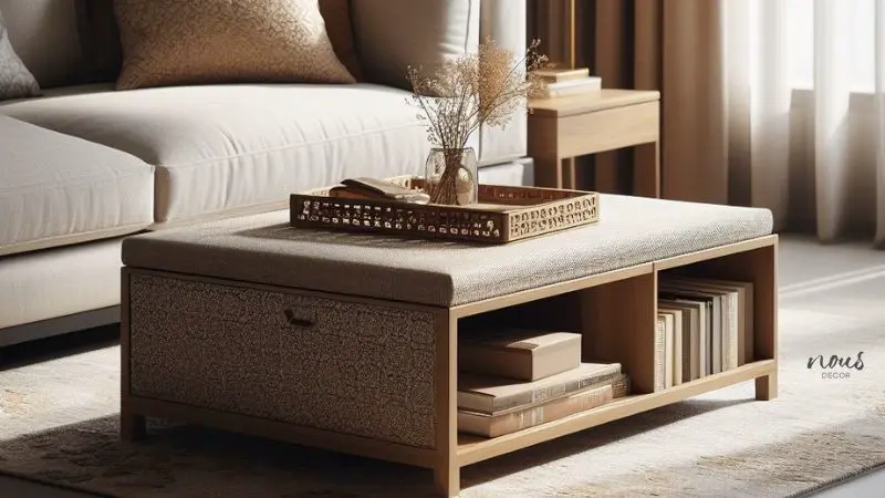 How To Make DIY Ottoman Coffee Table With Storage