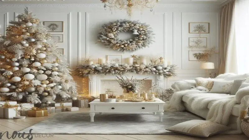 Christmas with White and Gold 