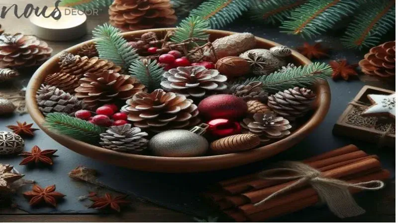 Create Festive Charm with Pinecones Bowls