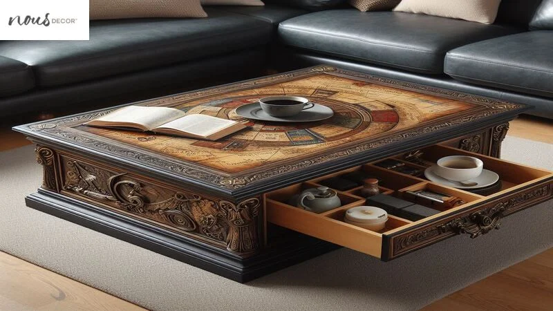 Home goods coffee table hidden storage