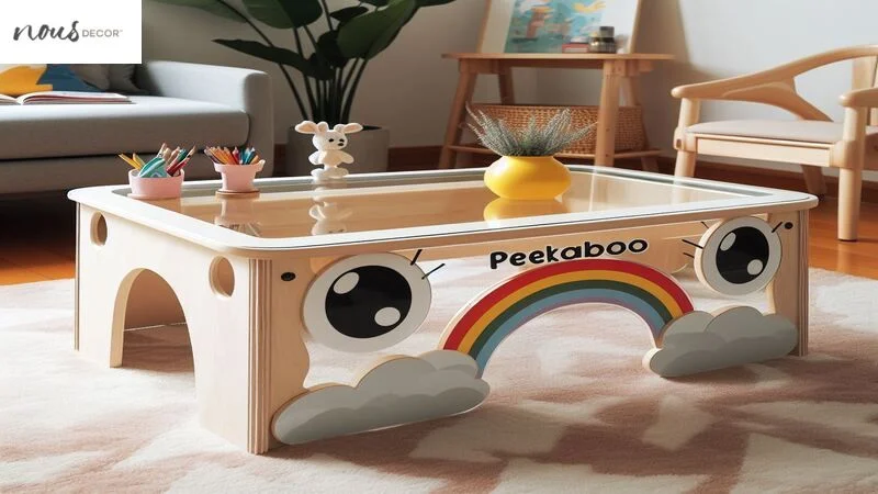 Peekaboo Coffee Table Made of Acrylic Kid-Friendly 
