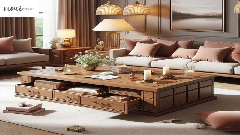 Rectangular Coffee Tables With Storage for home space-saving